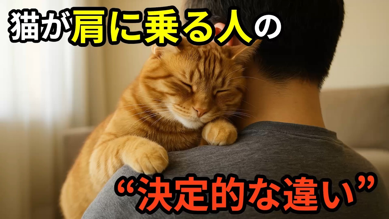 【決定的な差】猫が“肩に乗る人”と“絶対乗らない人”の7つの違い