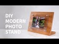 DIY modern wood &amp; acrylic photo stand