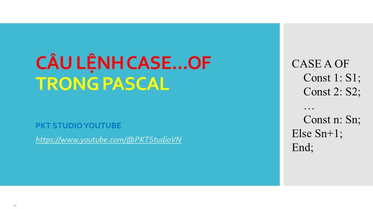 Lập trình Pascal 07: Câu lệnh Case ... of trong Pascal | Bài tập xếp ...