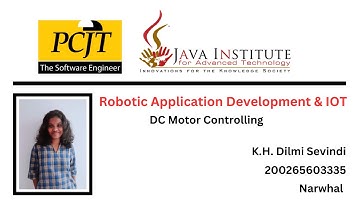 Robotic Application Development | DC Motor Controlling | Java Institute