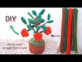 Diy  how to make an apple tree in a pot from pipe cleaner  chenille stems  fairy am studio diy