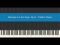 Polonaise in A-flat major, Op.53 - Frédéric Chopin (Piano Tutorial)