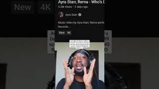 Ayra Starr & Rema’s “Who’s Dat Girl” recorded 2,142,299 opening week streams on NG Spotify
