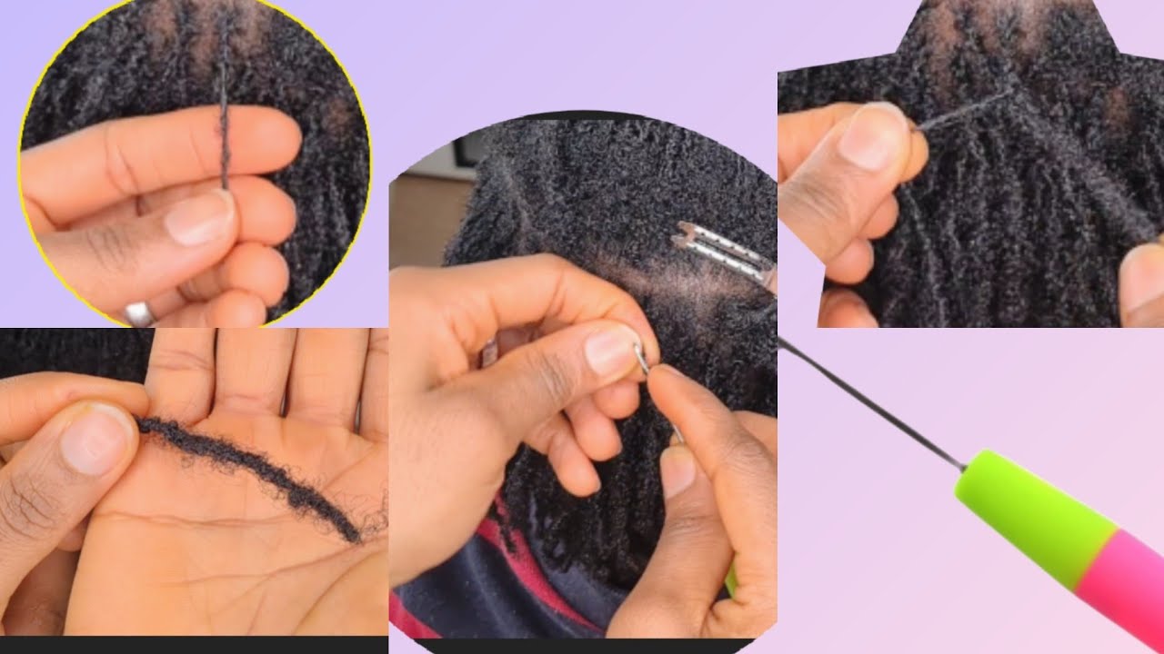 Microlocking Video How to fix broken microlocs interlocking process using a crochet hook ...