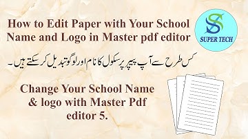 How to edit paper with your school name and logo in master pdf editor 5