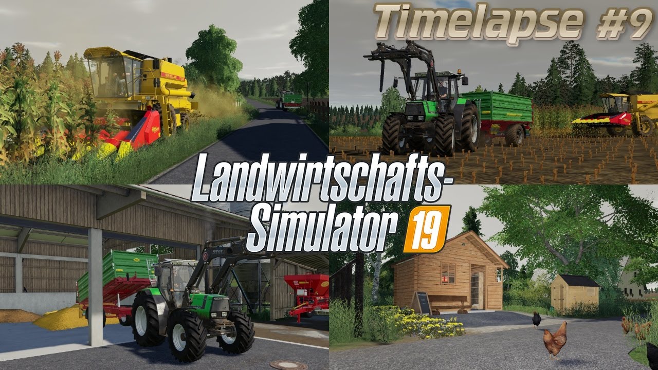 [LS19] - Timelapse #9 Ellerbach: Der erste Mais fällt! 🌽🌽 Körnermaisernte in Ellerbach 🚜💨