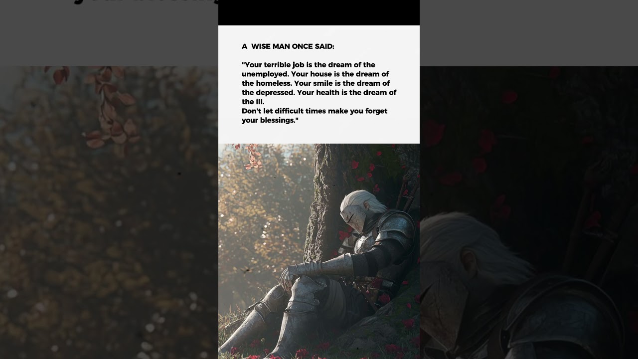 A wise man once said 