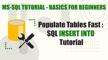 SQL for Beginners | Populate Tables Fast | SQL Insert Into | #sql #data
