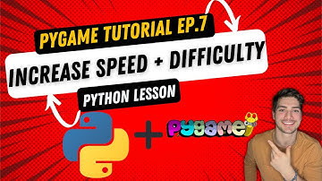 Python Pygame Tutorial - Episode 7! Creating Increasing Difficulty and Progressive Movement Speed!