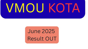 VMOU Kota June 2025 Result OUT 🔥 | Check Now | Full Process Step by Step | VMOU Result 2025
