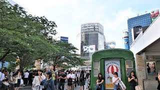 Walking Shibuya scramble crossing from JR Shibuya Hachiko dog statue- 4K 60FPS HDR