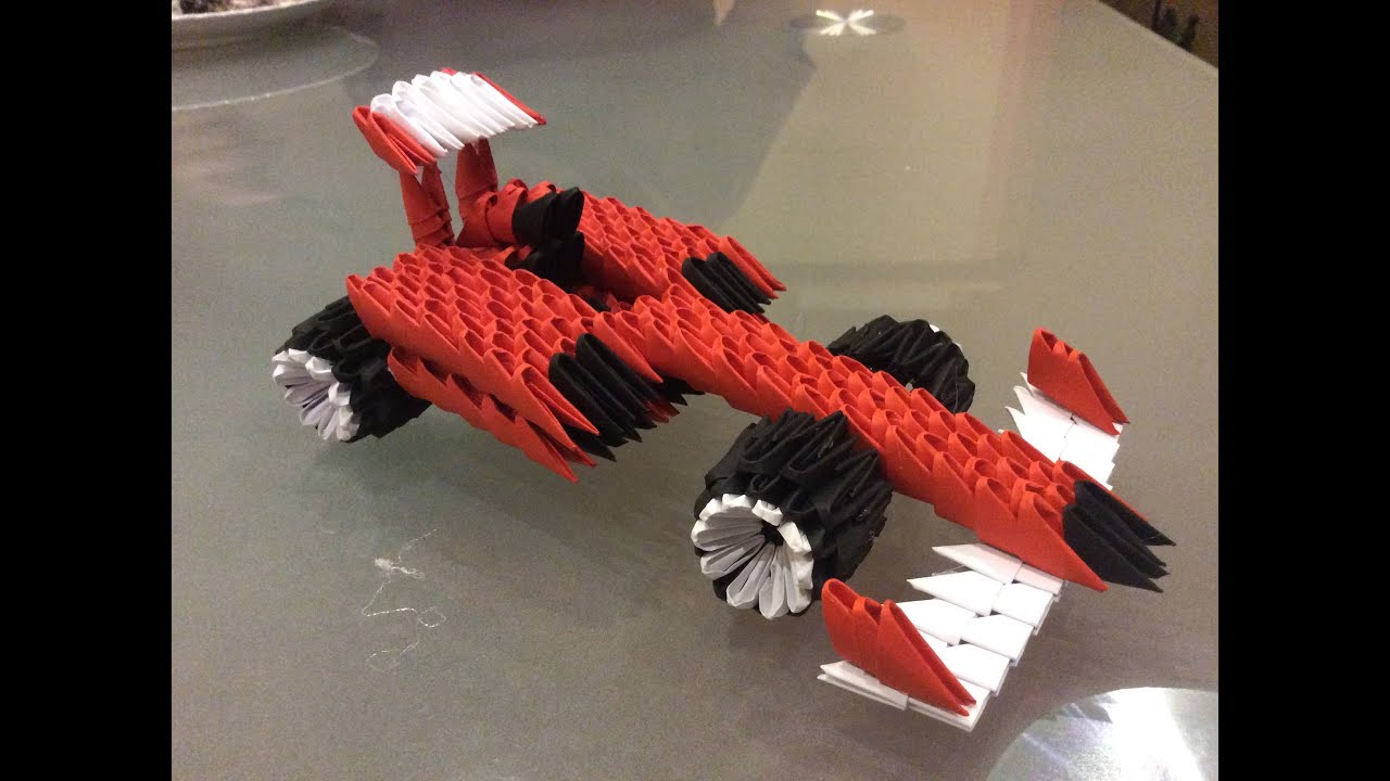 3D origami Ferrari (Formula1) YouTube