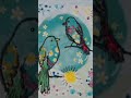 Magia con Servilletas! Cuadro de Pajaritos con Relieve 3D, Glitter y Fondo Muy Colorido
