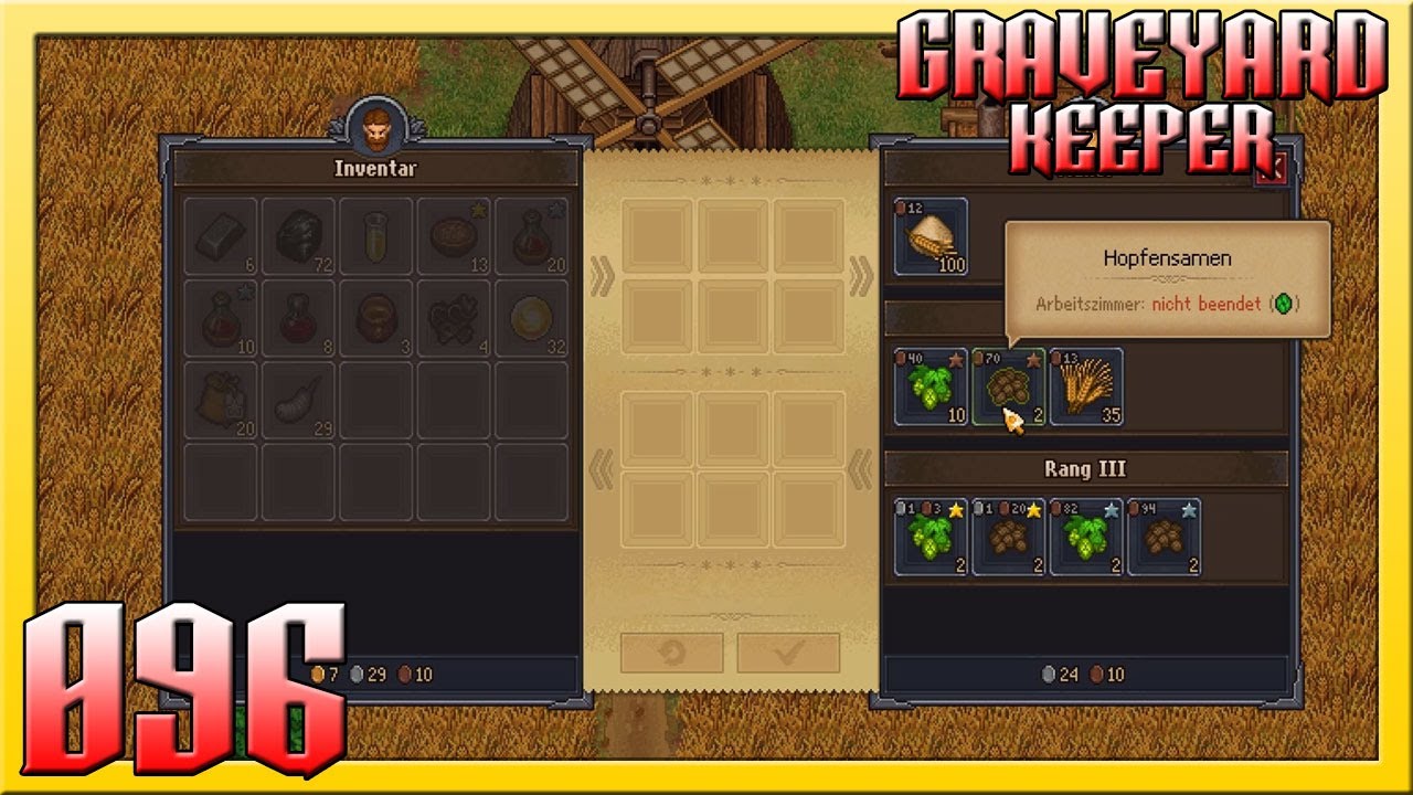 Graveyard Keeper ♦ 96 ♦ Hopfensamen ♦ Let's Play YouTube