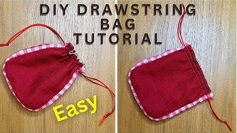 How to make a drawstring bag with lining | easy drawstring bag with boxed bottom | sew very easy