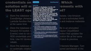 A company is developing a two-tier web application on AWS | AWS SAA-C03 #Shorts