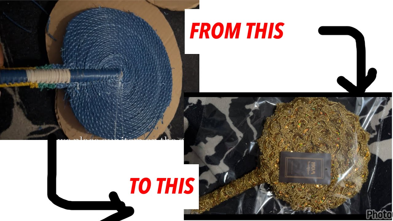 Мастер-класс по изготовлению свадебного веера | Золотой свадебный веер | Изготовление | Сделай сам