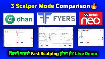 Dhan vs Fyers vs Kotak Neo | Scalping Mode Live Demo | Konsa Fast Hai? | Chart Scalping Live Demo
