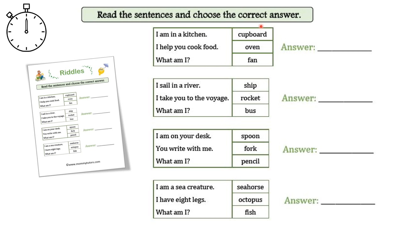 Solve the Riddles - Part 3 - YouTube