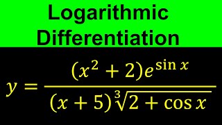 Logarithmic Differentiation - Calculus, Derivatives - 2 Example
