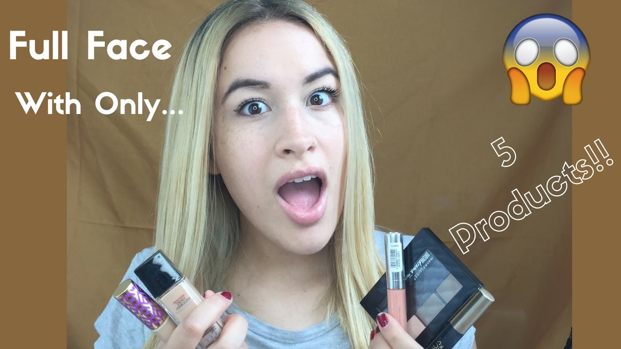 Full Face Only Using 5 Products! - YouTube