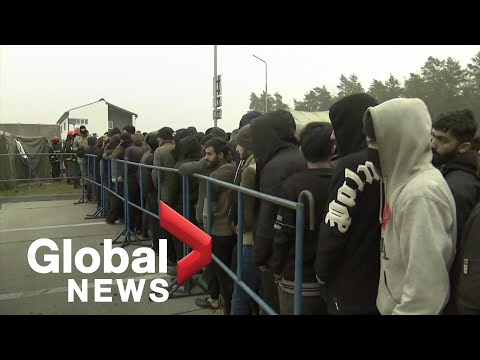 Migrants moved away from Belarus-Poland border to shelter