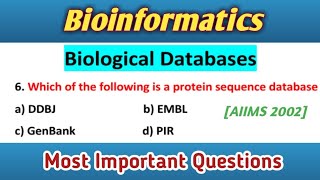 Biological Databases mcq: Bioinformatics mcq: Most Important Questions screenshot 5