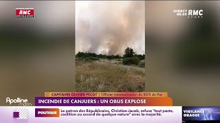 Un obus explose dans l'incendie au camp militaire de Canjuers