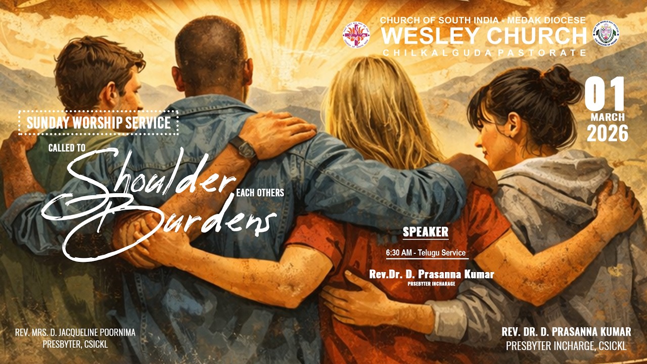 01 MARCH | SUNDAY WORSHP | 6:30 AM | Rev. Dr. D. Prasanna Kumar