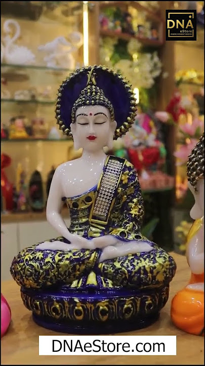 Meditating Buddha & Monk Showpiece 🧘 | Peaceful Handcrafted Idol for Living Room Decor | DNA eStore