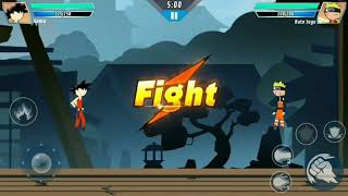 Dragon Ball Z stick hero's fighter [Fight] Goku vs Naruto sage screenshot 4