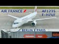 AIR FRANCE AF1235   F-HZUF AIRBUS A220-300 - From BERLIN to PARIS