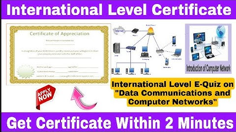 International Level E-Quiz on "Data Communications and Computer Networks" I Digital Classroom
