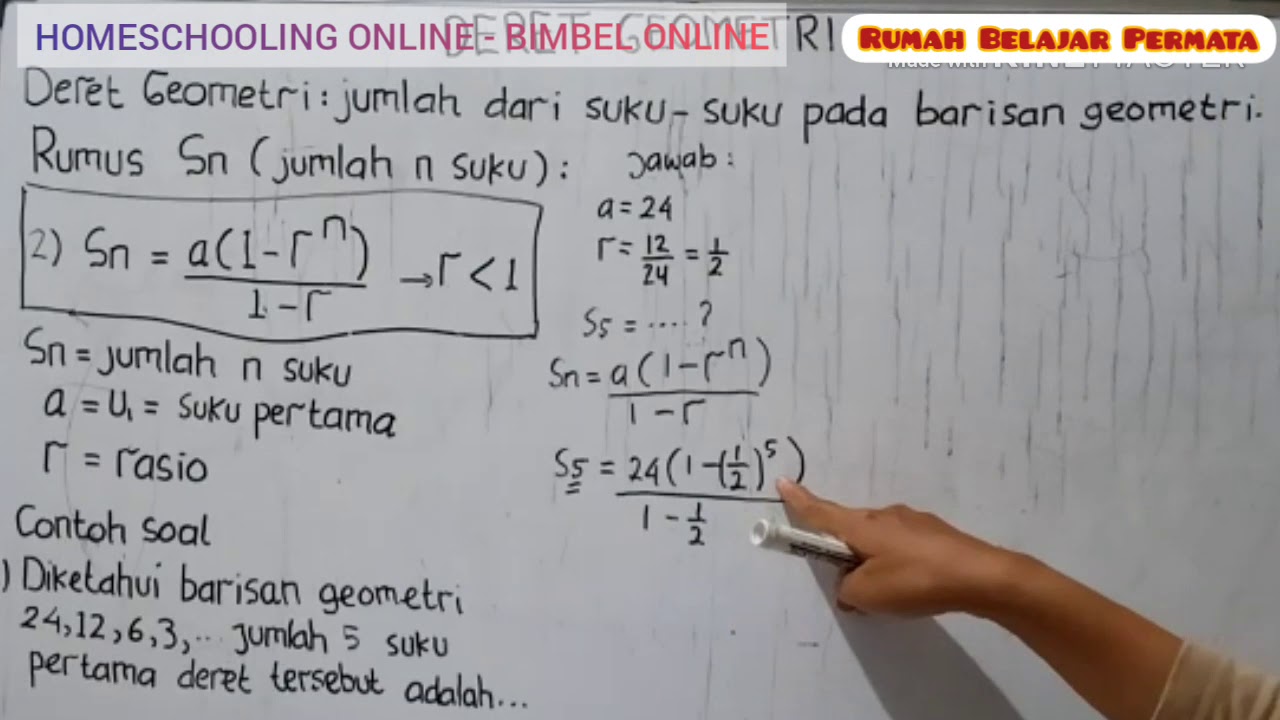 Baris dan Deret Geometri Mencari Jumlah n Suku Pertama 