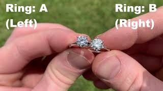 Can You Tell A Difference In Diamond Color??? (Color F vs Color H)