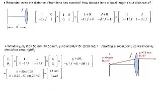 Lecture 2C Beam Divergence and Matrix Example