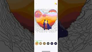【Paint By Number】Beautiful Coloring ☺️ Gameplay Part 21 😍#shorts screenshot 3