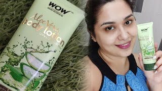 Body Lotion for OILY skin | Wow Skinscience Aloevera Ultra Light Body Lotion | Review + Demo