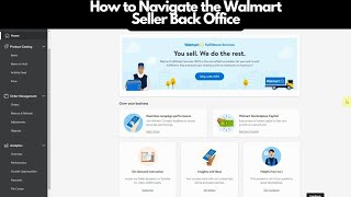 Walmart Seller Account Dashboard Overview