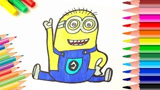 Despicable me 3 | How to draw minion ! Coloring and learn colors with minions despicable me 3