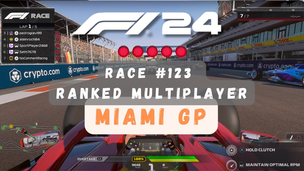 F1 24 Online Gameplay - Ranked Multiplayer @ Miami GP | Race 123 - YouTube