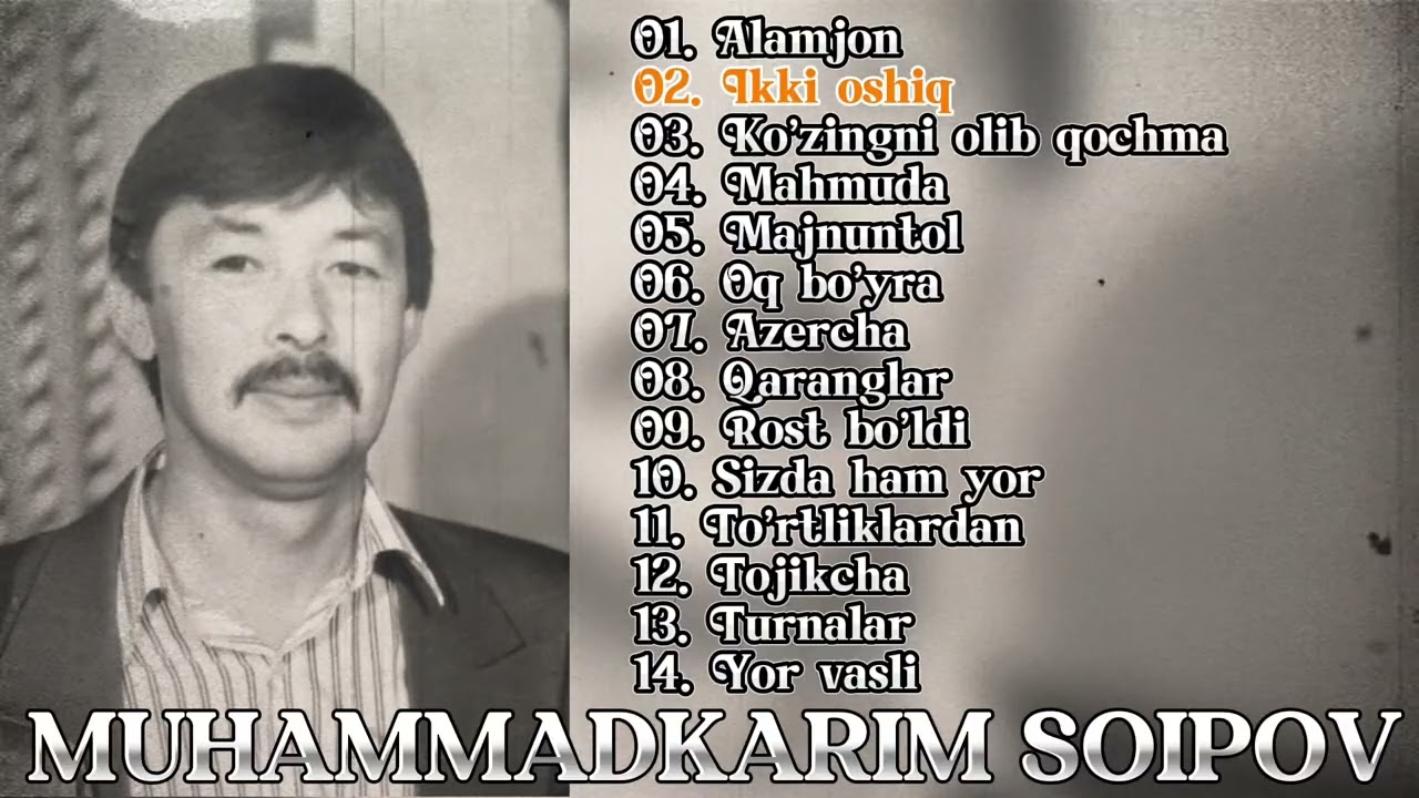 Muhammadkarim Soipov 1987-yil Maxsus yozuvlardan.