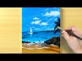 Seascape Painting / Acrylic Painting / STEP by STEP - 277 / 해변풍경 아크릴화