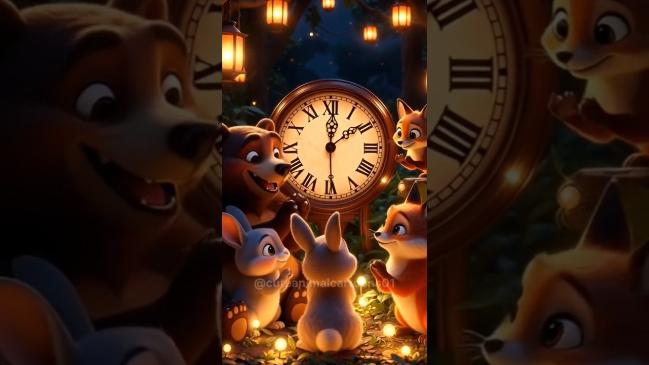 Happy New Year Cartoon 🎉🐰🐵| Cute Jungle Animals Story | Kids Short