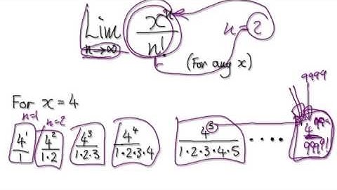 Video 2480 - Limit of x^n/n! , Proof, Sequence, Infinity - Part 4/7