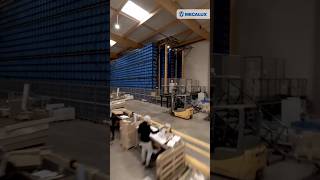 A drone journey through warehouse aisles 👀