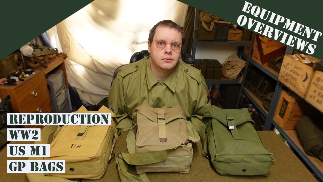 Reproduction WW2 US M1 GP bags - YouTube