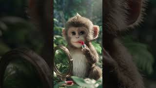 Monkey video |#love #adorably #funny #ai #monkey LIKE, COMMENT, AND SUBSCRIBE🙏