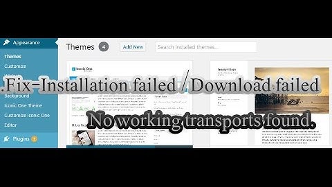 Fix-Installation failed /Download failed. .No working transports found  error correct