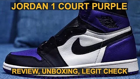 NIKE JORDAN 1 COURT PURPLE UNBOXING, LEGIT CHECK & COMPARISON